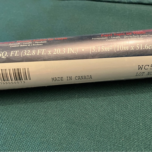 Vinyl lightcoated wallpaper, prepasted, washable, strippable. Double roll + 1/2. - Picture 5 of 5